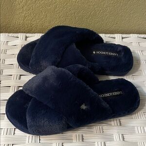 London Laines dark blue slippers slides size Medium